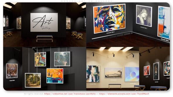 Modern Art 3d Gallery - Download 38396019 Videohive