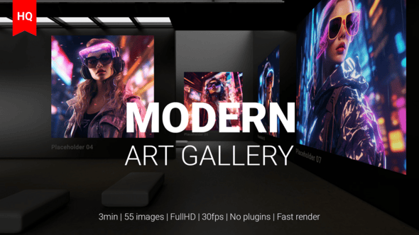 Modern Art Museum Gallery AI Traditional Art NFT Exhibition - Videohive Download 49948346