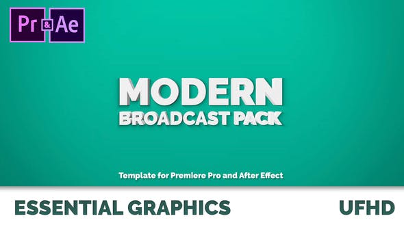 Modern Broadcast Pack | Essential Graphics | Mogrt - Videohive Download 22853229