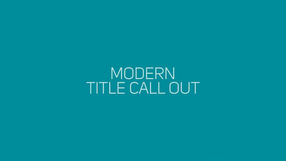 Modern Call Out Titles - Download Videohive 19620807