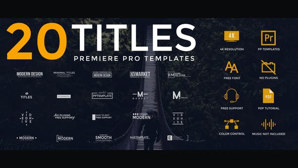 Modern Clean Titles For Premiere Pro - Download 23555245 Videohive