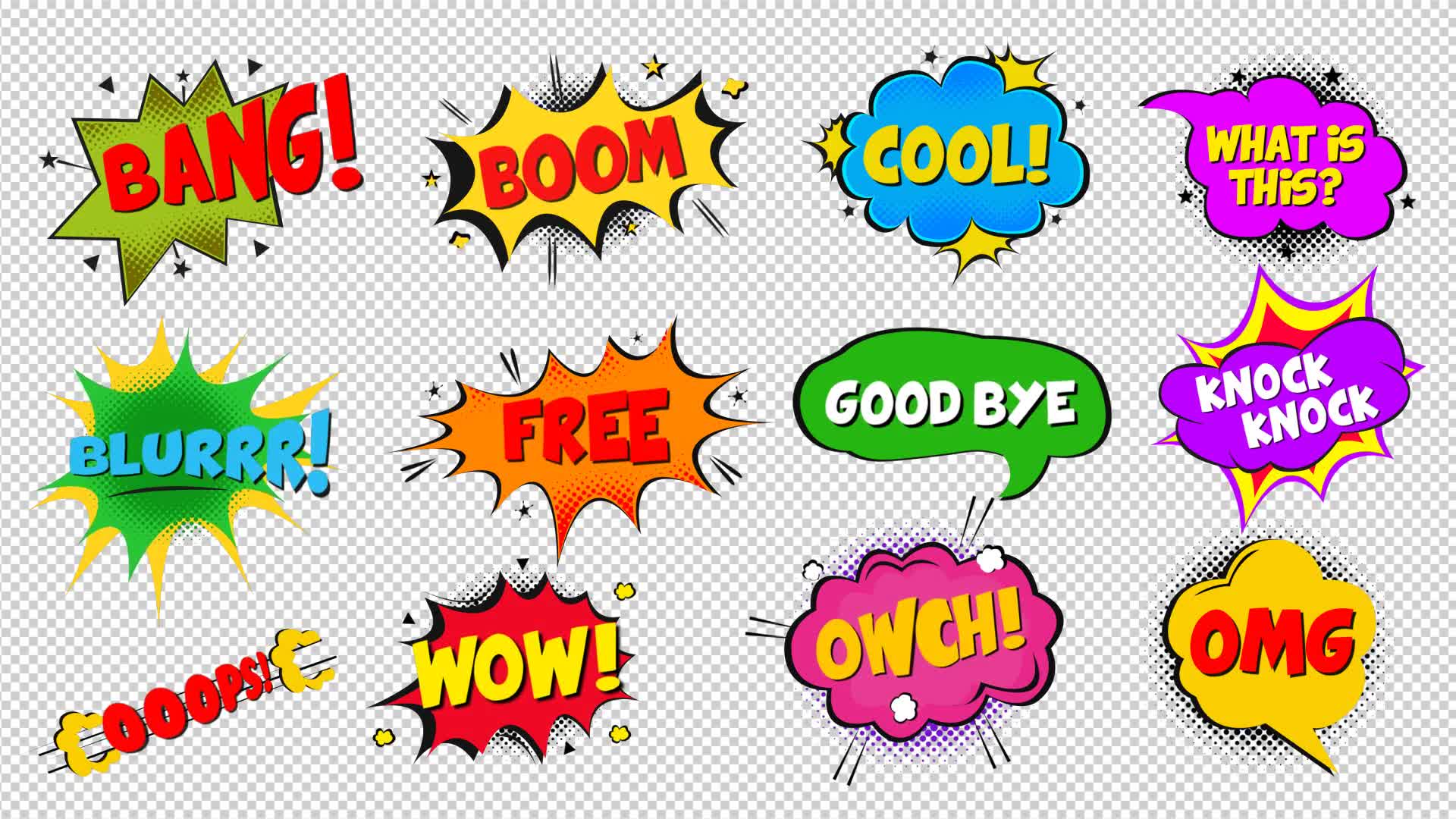 Modern Comic Bubbles Videohive 25119182 After Effects Image 1