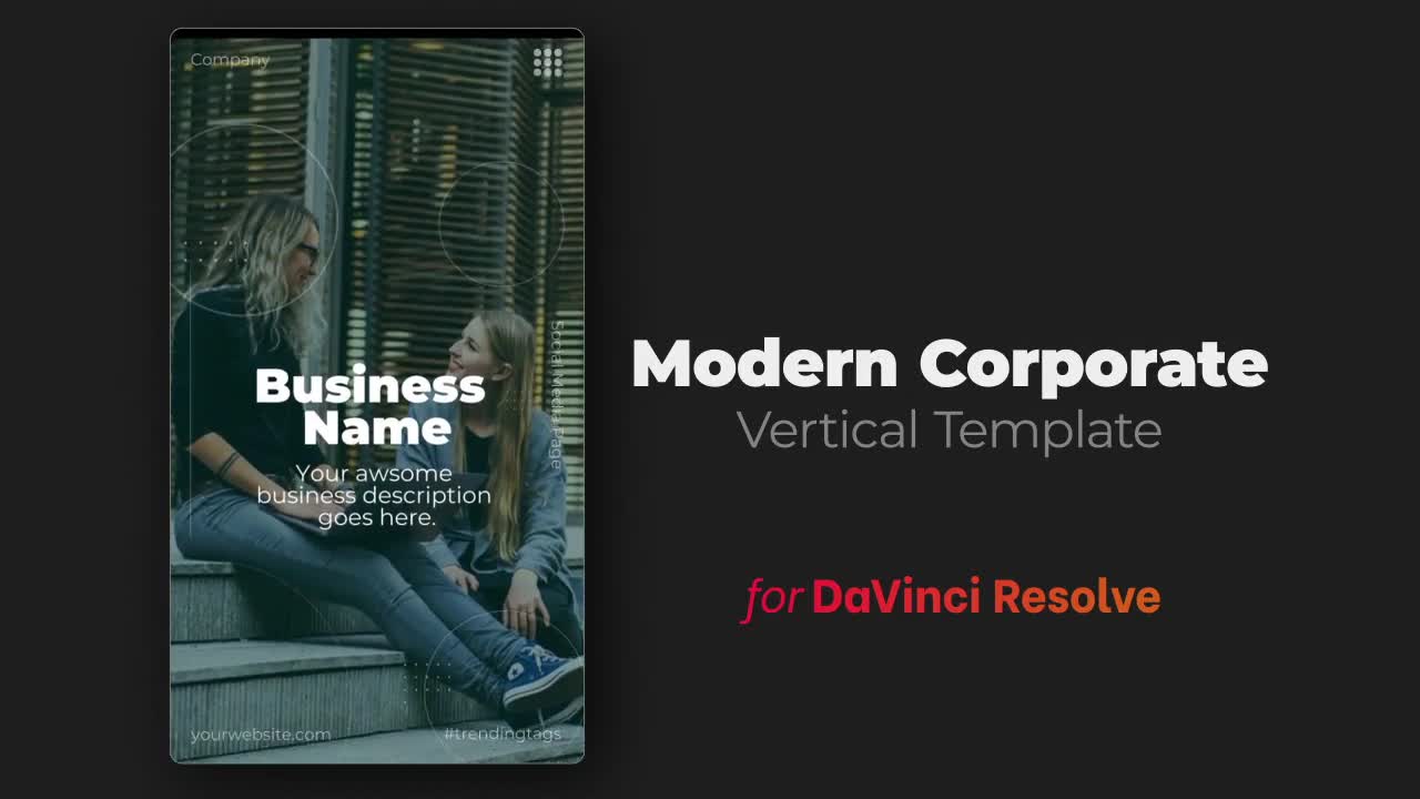 Modern Corporate | DaVinci Resolve Template | Vertical Videohive 34220694 DaVinci Resolve Image 1