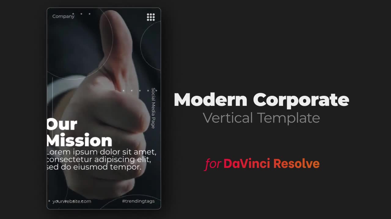 Modern Corporate | DaVinci Resolve Template | Vertical Videohive 34220694 DaVinci Resolve Image 2