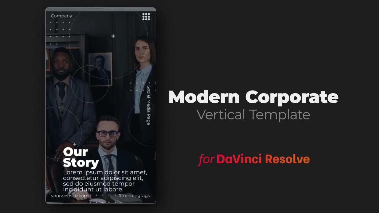 Modern Corporate | DaVinci Resolve Template | Vertical Videohive 34220694 DaVinci Resolve Image 4