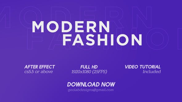 Modern Fashion - Videohive Download 24090797