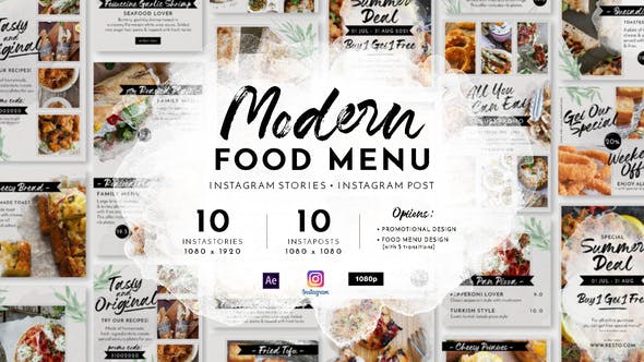 Modern Food Menu Instagram Stories - Videohive 28331308 Download