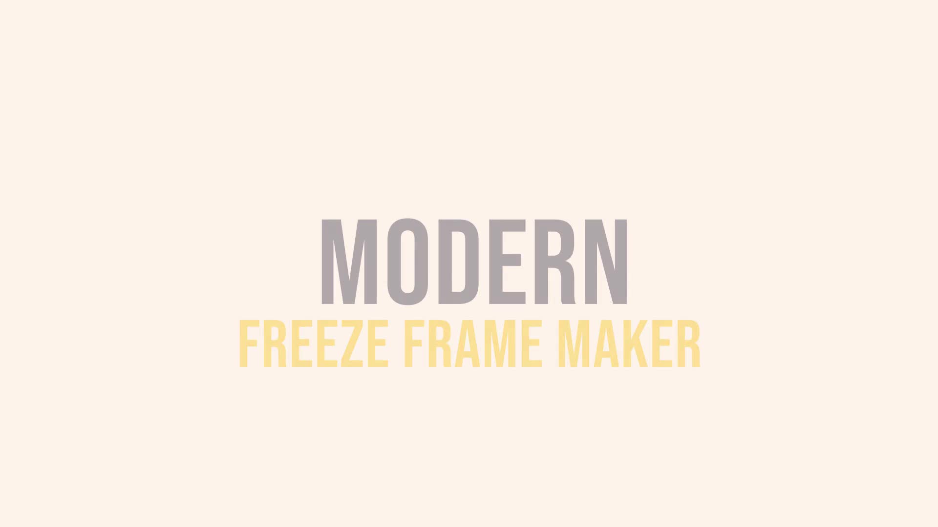 Modern Freeze Frame Maker Videohive 29192346 After Effects Image 1