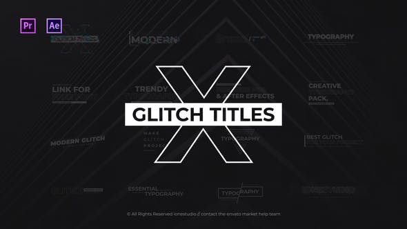 Modern Glitch Titles | After Effect & Premiere Pro - Videohive Download 29143444