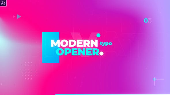 Modern Gradient Typography Opener - Download Videohive 25260074