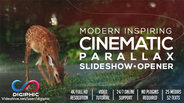 Modern Inspiring Cinematic Parallax Slideshow Opener - Download Videohive 19316873