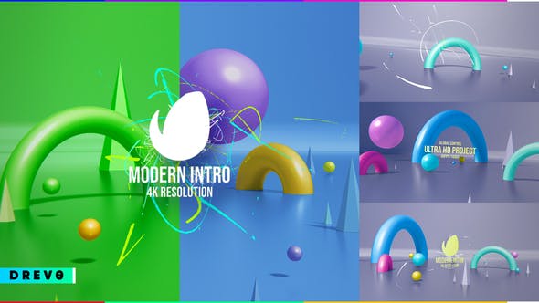 Modern Intro/ Simple Promo/ 4K 3D Figure/ Bright/ Colorful/ Birthday Party/ APP/ Social Media/ Carto - Download Videohive 29051666