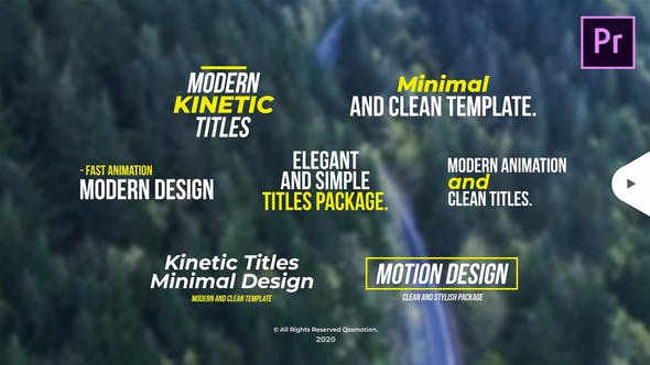 Modern Kinetic Titles For Premiere Pro - Download 29714677 Videohive
