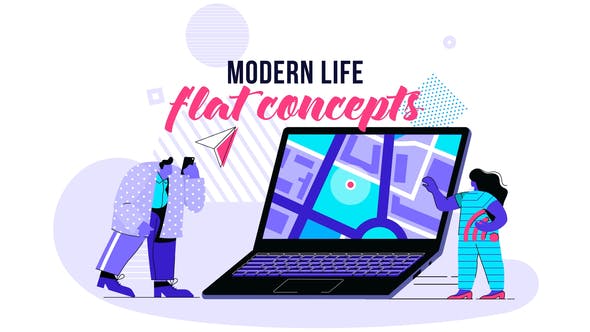 Modern life Flat Concept - 28730449 Download Videohive