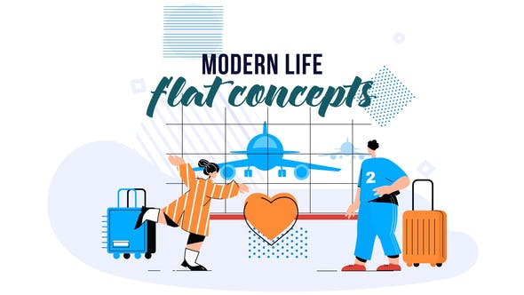 Modern life Flat Concept - 28828984 Videohive Download