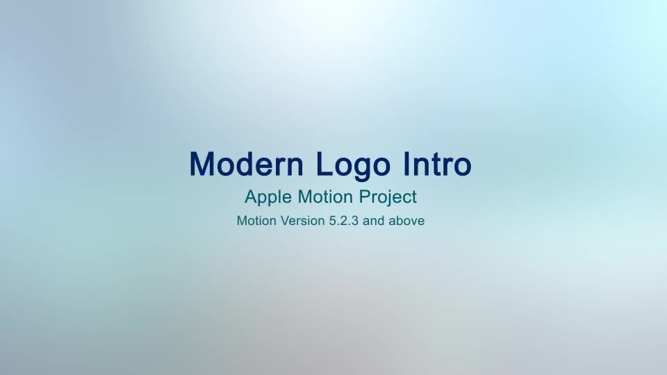 Modern Logo Intro Apple Motion - Download Videohive 17423874