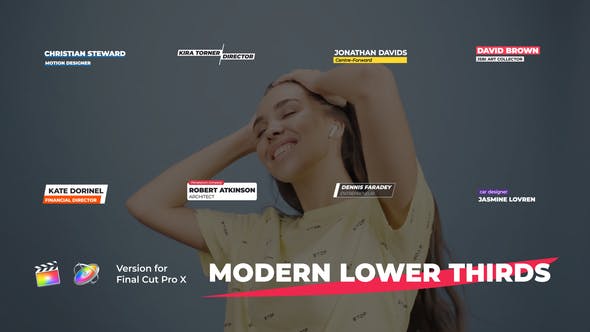 Modern Lower Thirds | Final Cut Pro X - Download Videohive 38783627