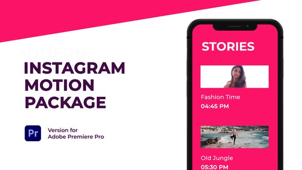 Modern Motion Pack for Instagram | Premiere Pro MOGRT - Videohive 37300526 Download