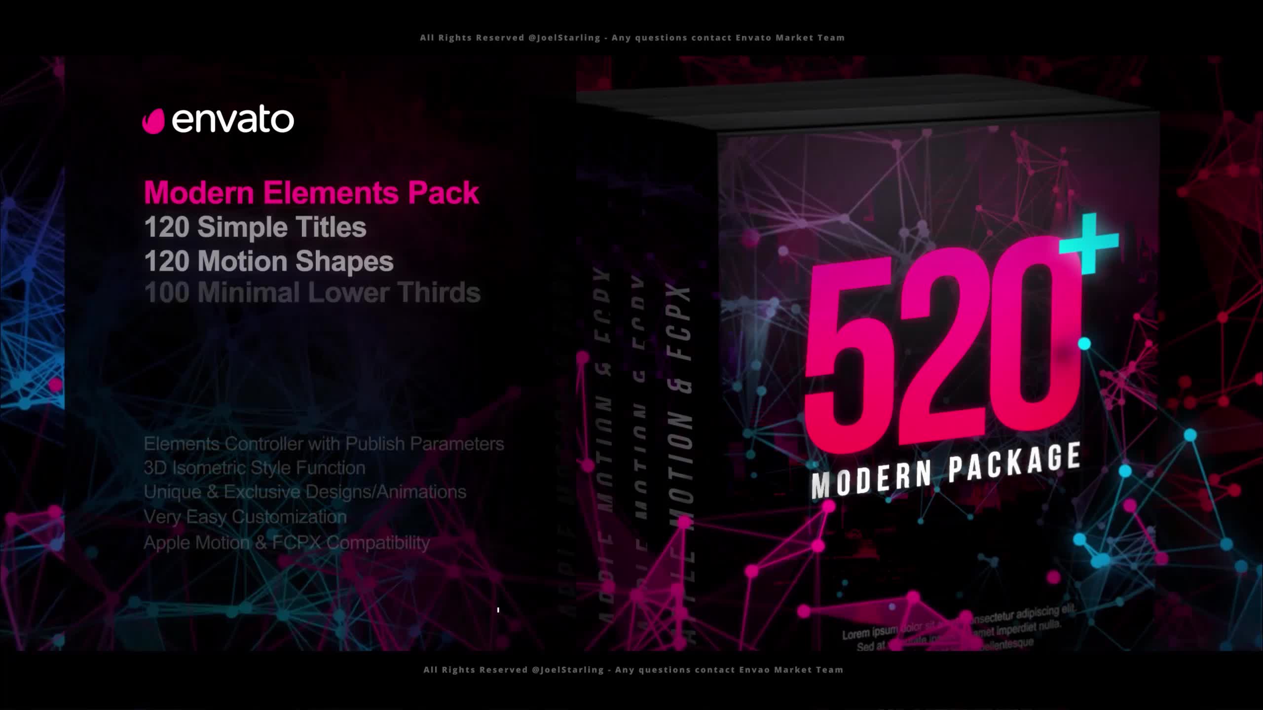 Modern Pack of Titles and Elements for FCPX 4K Videohive 28907886 Apple Motion Image 1