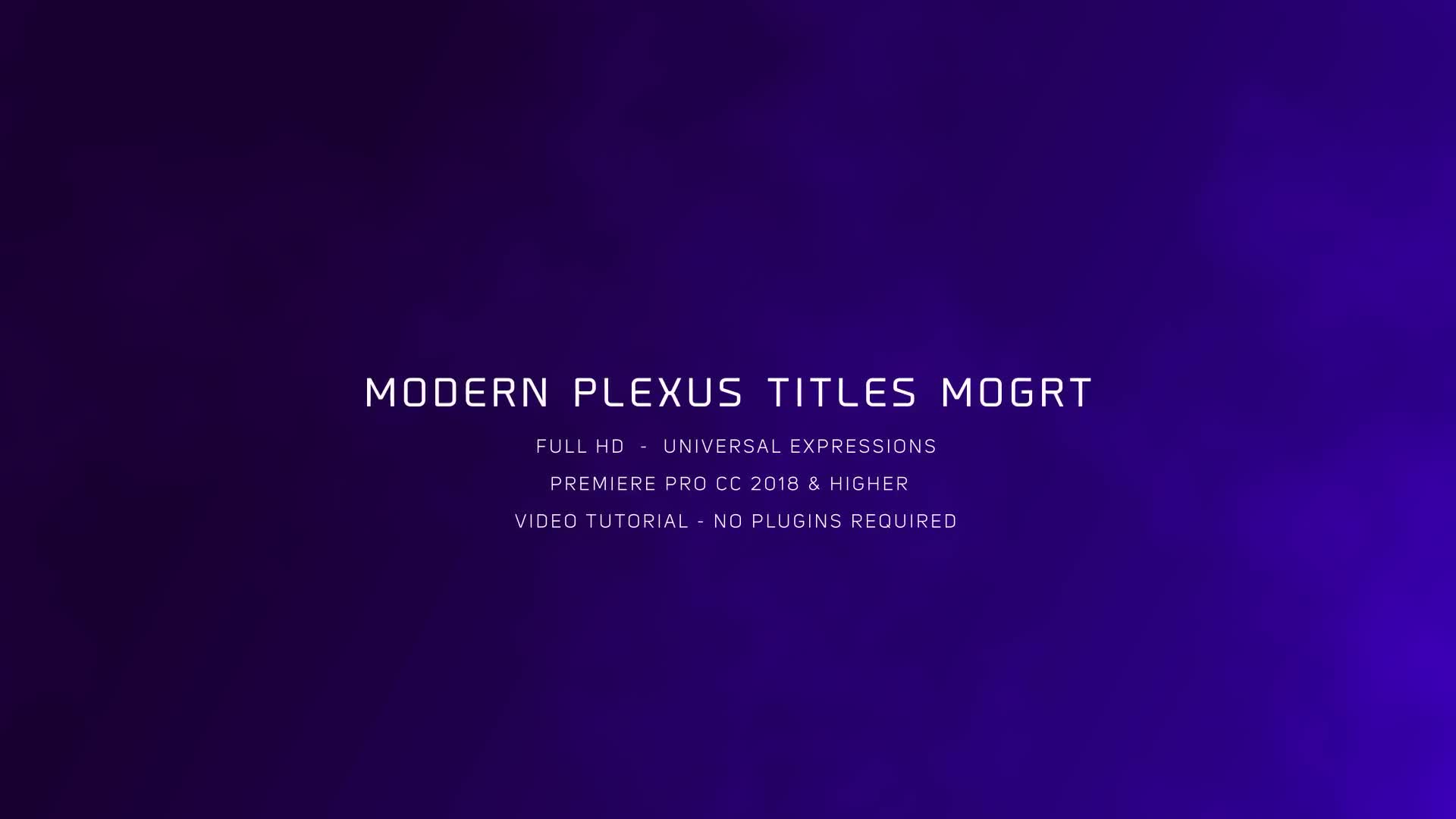 Modern Plexus Titles Mogrt Videohive 22525962 Premiere Pro Image 1