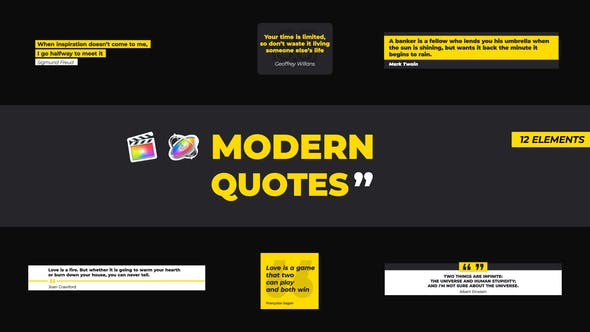 Modern Quotes | Final Cut Pro X - Download Videohive 39193660