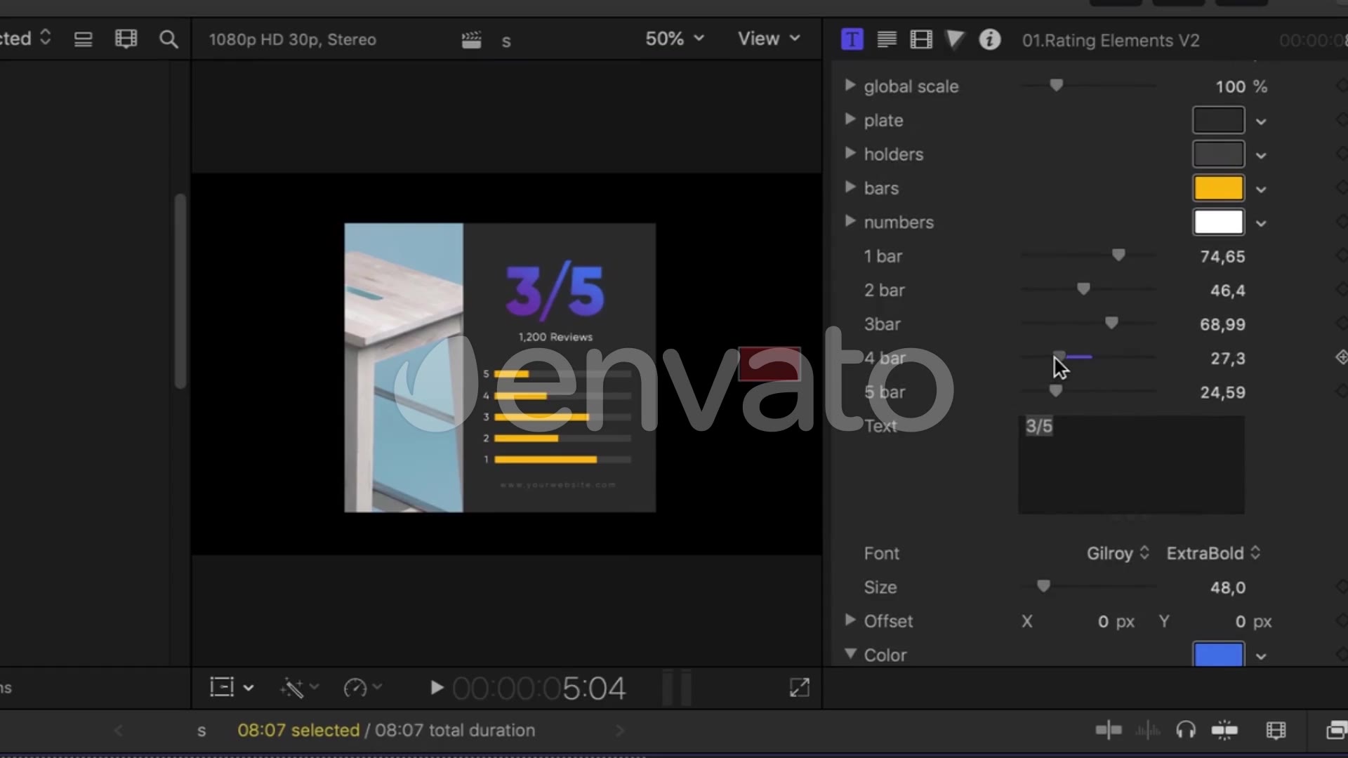 Modern Rating Elements Final Cut Pro Videohive 26826153 Apple Motion Image 11