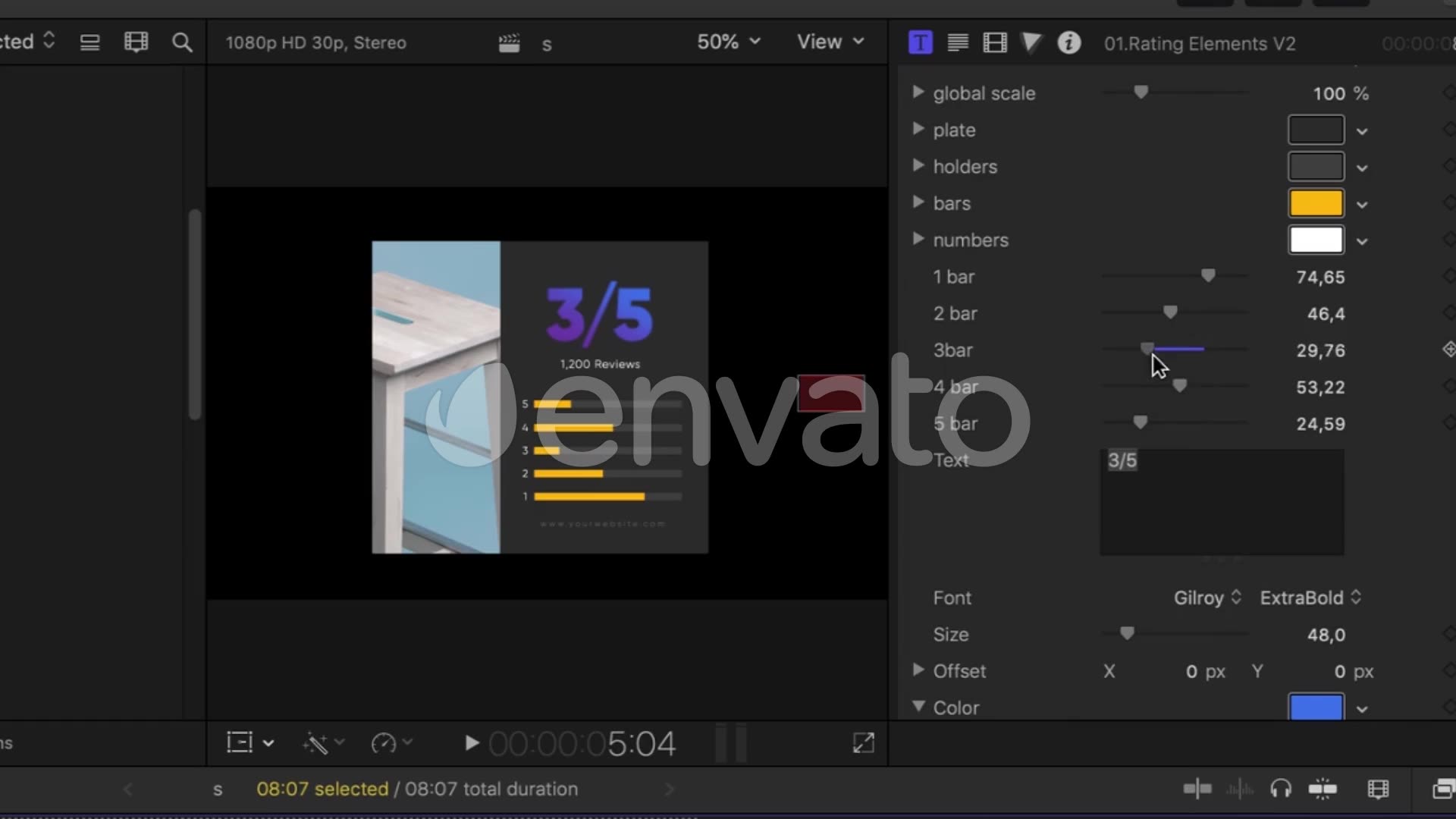 Modern Rating Elements Final Cut Pro Videohive 26826153 Apple Motion Image 12