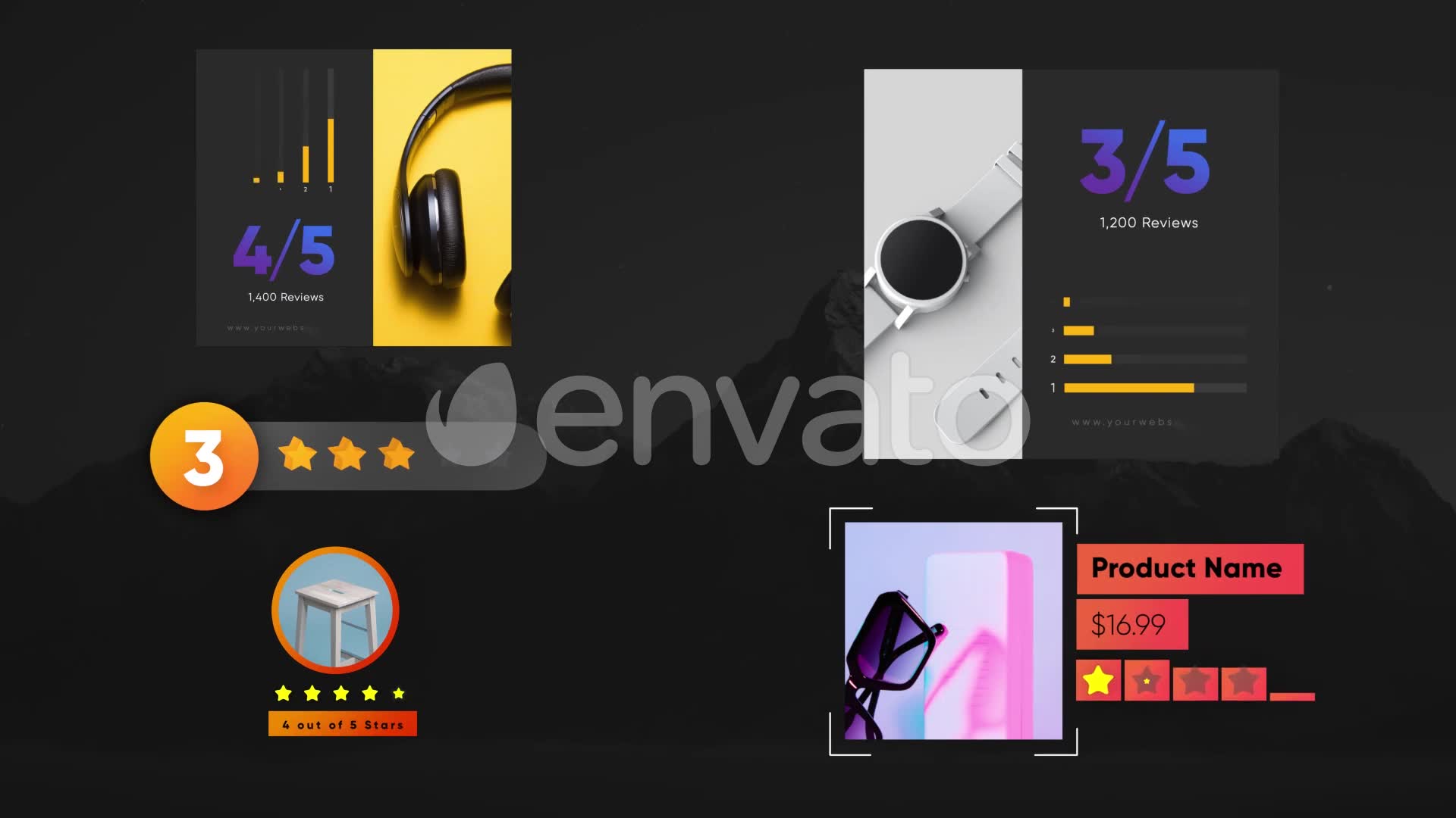 Modern Rating Elements Final Cut Pro Videohive 26826153 Apple Motion Image 13