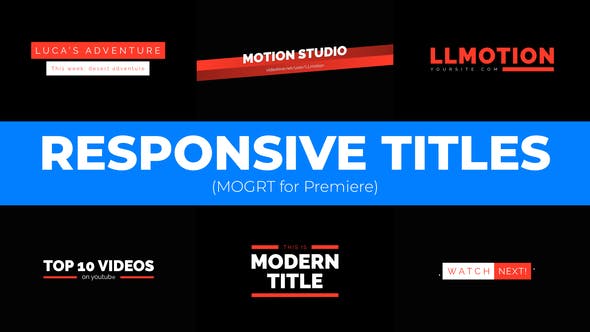 Modern Responsive Titles MOGRT - Videohive Download 36066683