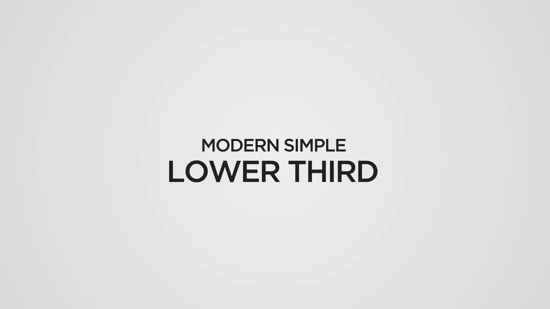 Modern Simple Lower Third - Download Videohive 21546226