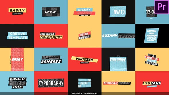 Modern Title Animations For Premiere Pro - Download Videohive 36154324