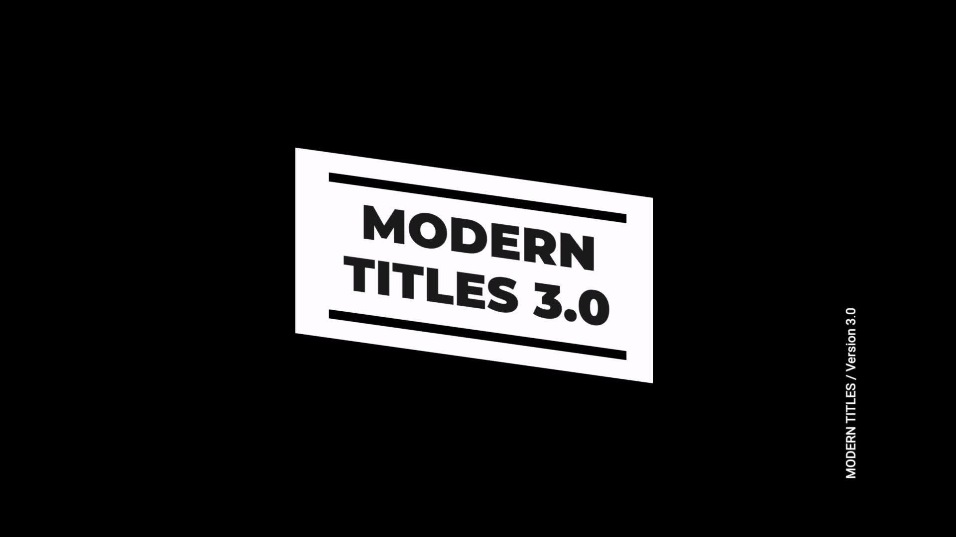 Modern Titles 3.0 | After Effects Videohive 36759527 After Effects Image 1