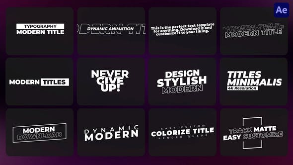 Modern Titles | After Effects - Download Videohive 40754814