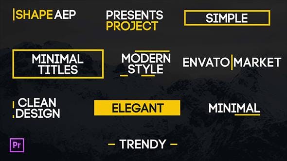 Modern Titles for Premiere Pro | Essential Graphics - Download Videohive 22633349