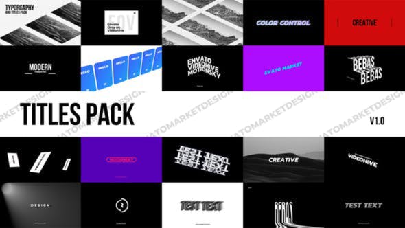 Modern Titles Pack | Premiere Pro - Download Videohive 35299909