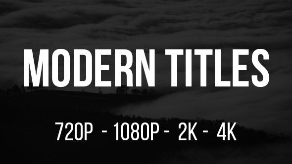 Modern Titles - Videohive 15818997 Download