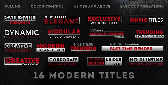 Modern Titles - Videohive Download 20607281