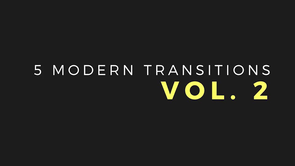 Modern Transitions 5 Pack Volume 2 - Download Videohive 18482303