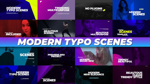 Modern Typo Scenes - 34095296 Videohive Download