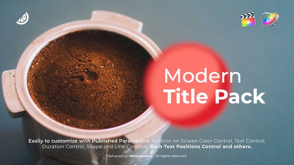 Modern Typography Titles Pack for FCPX - Download Videohive 23620604