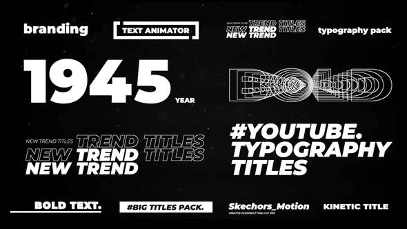 Modern Typography Titles | Premiere Pro Templates - 34620306 Videohive Download