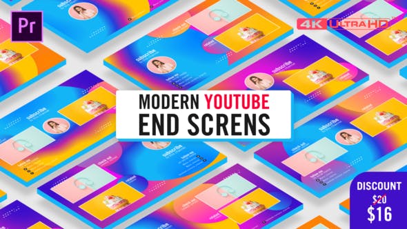 Modern Youtube End Screens - 26371056 Videohive Download