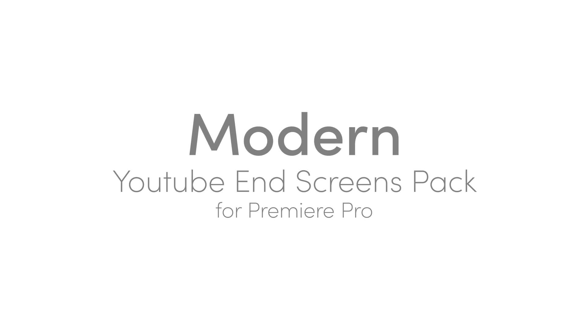 Modern Youtube Endscreens Pack for Premiere Pro Videohive 33219308 Premiere Pro Image 1