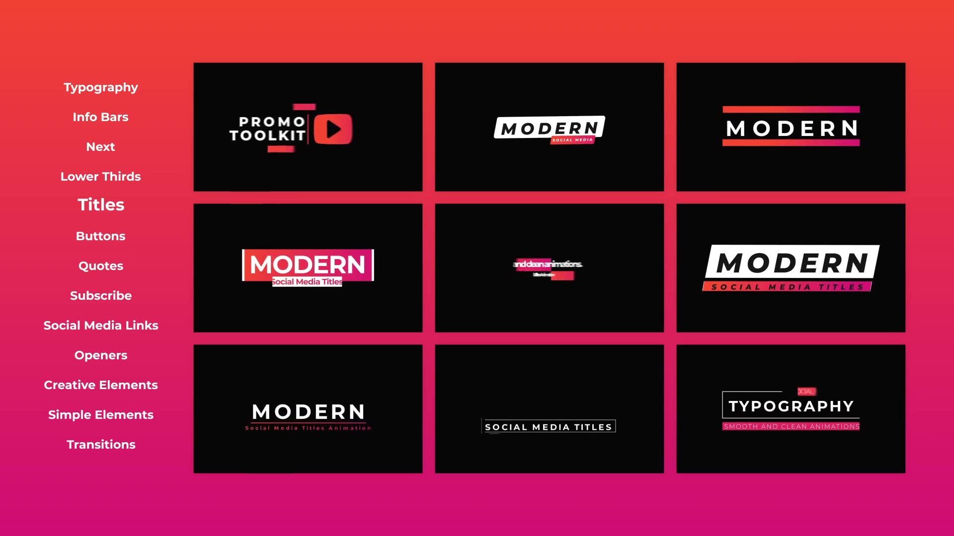 Modern Youtube Promo Toolkit - Download Videohive 22991178