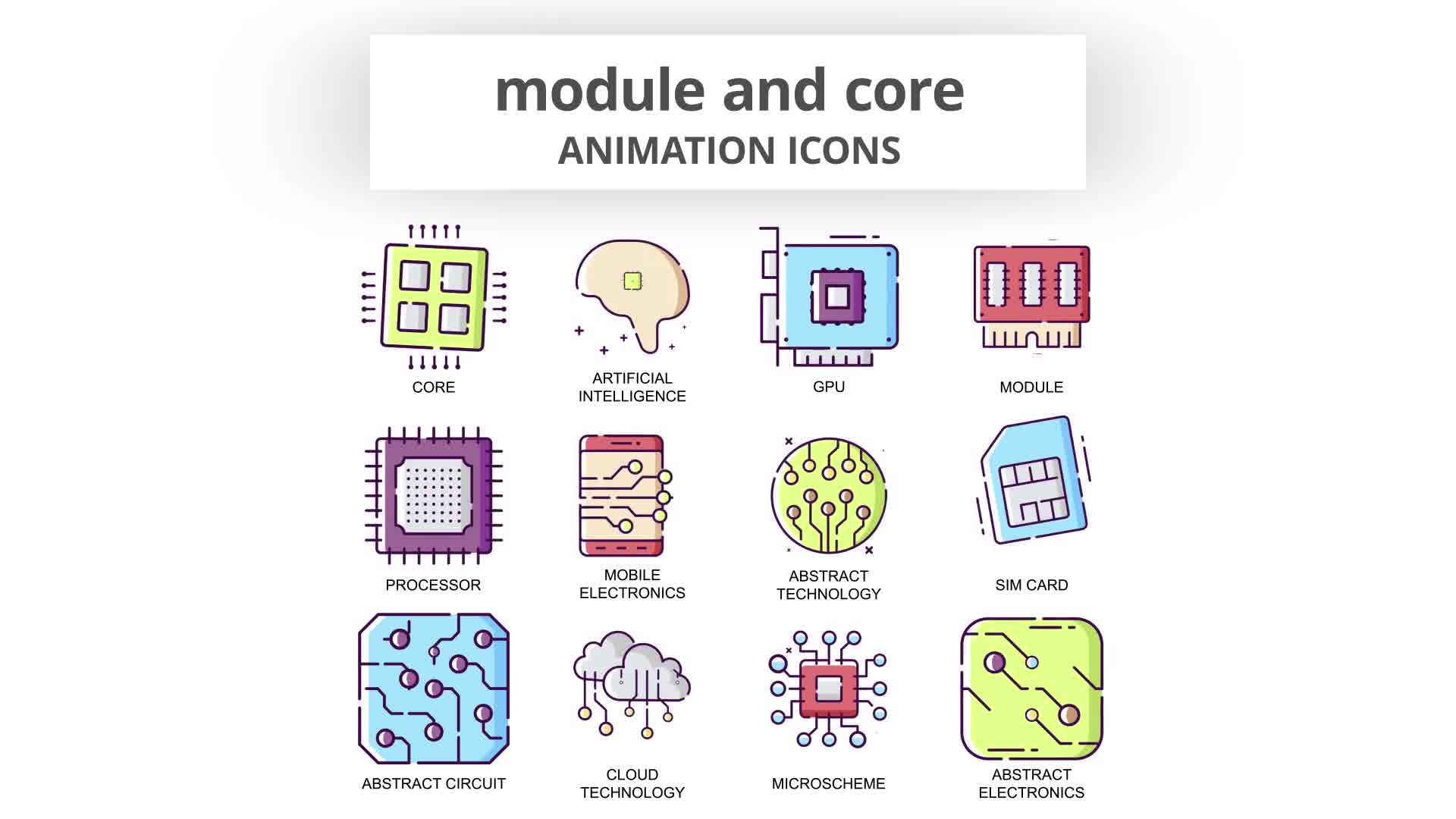 Module & Core Animation Icons Videohive 30885379 After Effects Image 10