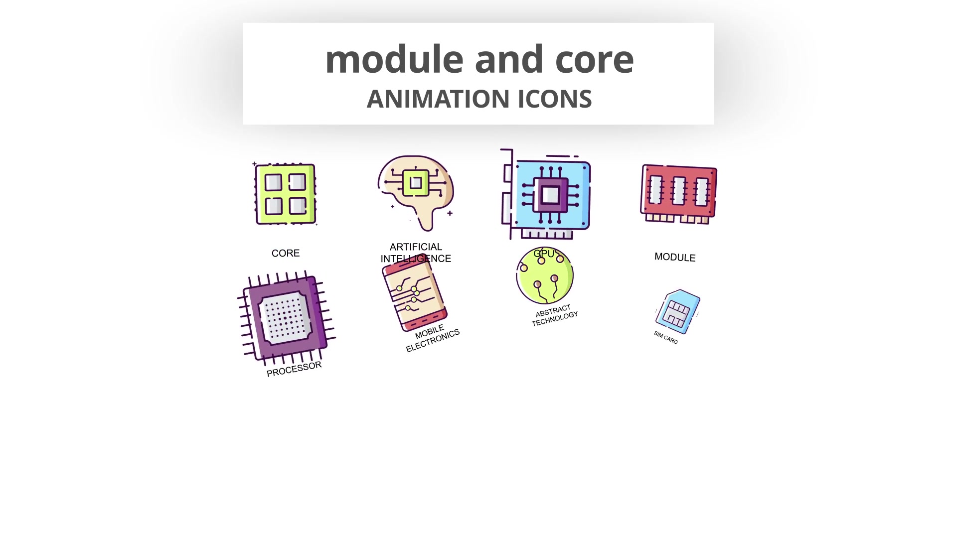 Module & Core Animation Icons Videohive 30885379 After Effects Image 4