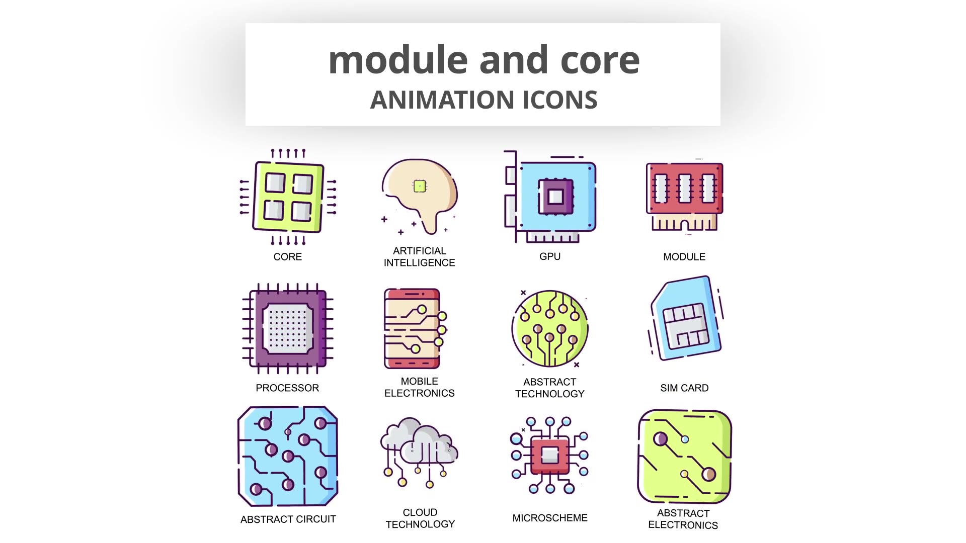 Module & Core Animation Icons Videohive 30885379 After Effects Image 5