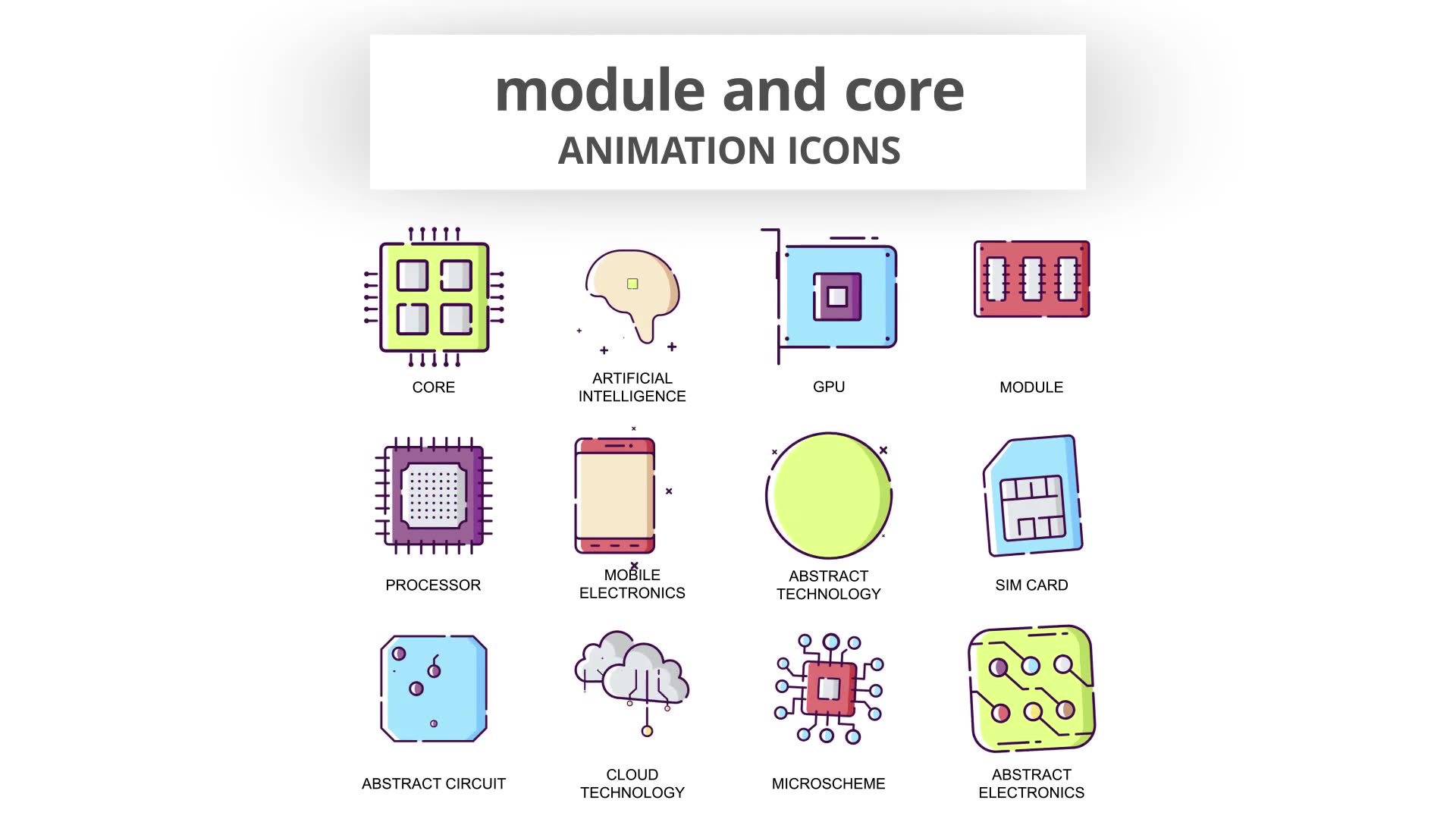Module & Core Animation Icons Videohive 30885379 After Effects Image 6