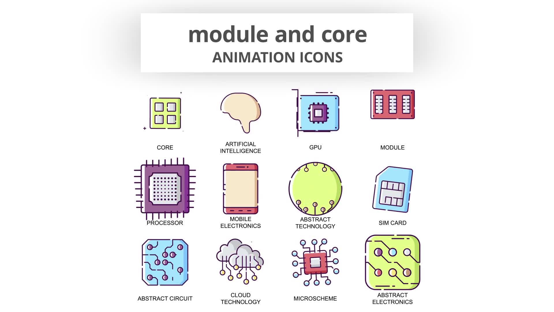 Module & Core Animation Icons Videohive 30885379 After Effects Image 8