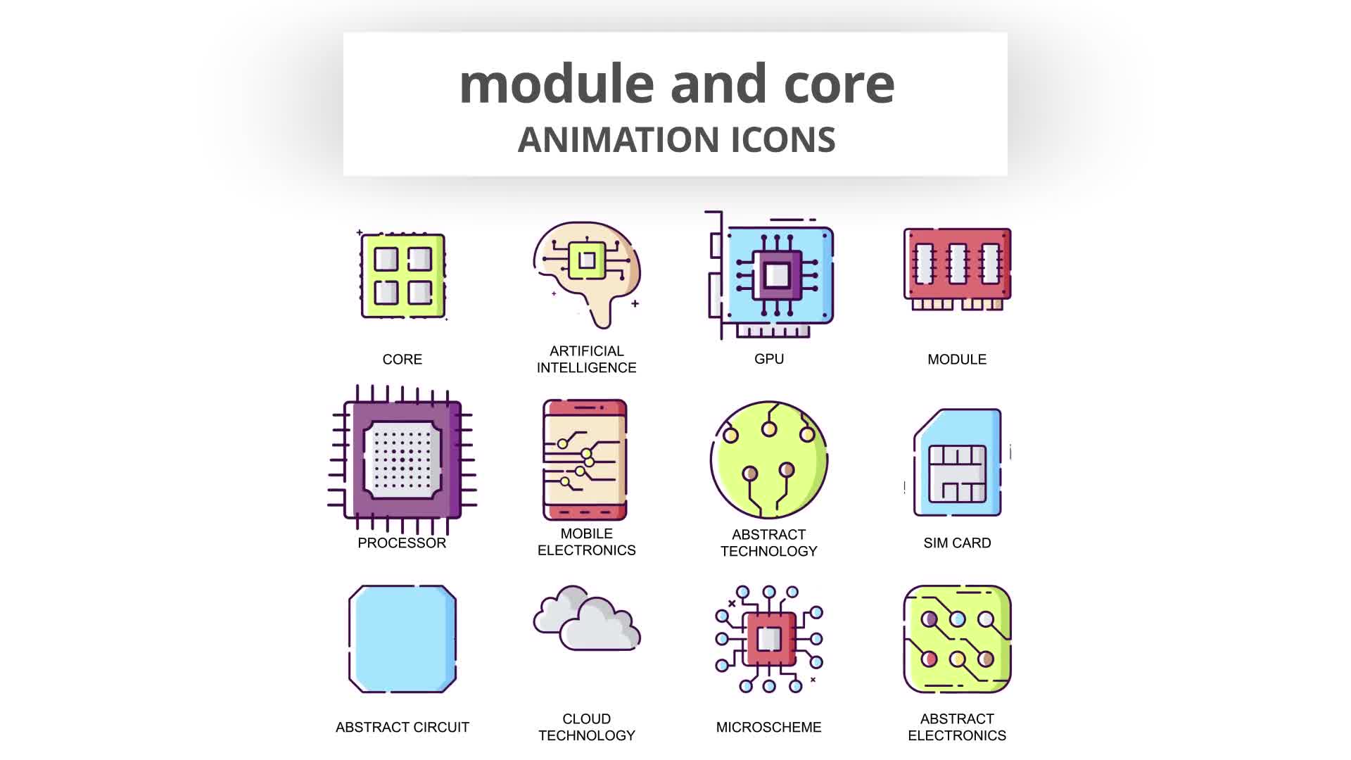 Module & Core Animation Icons Videohive 30885379 After Effects Image 9